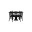 Ensemble de table carrée en stratifié 36 "avec base en X et 4 chaises en métal Lomonaco-224940682