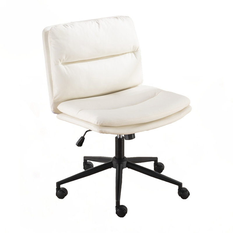 Adjustable Swivel Office Chair, White