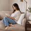 Coussin décoratif Clara 100 % lin français-131052873