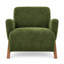 Fauteuil d'appoint moderne et compact en velours, avec accoudoirs incurvés et pieds en bouleau massif, idéal pour le salon, le bureau ou la pièce à vivre.-1983379830