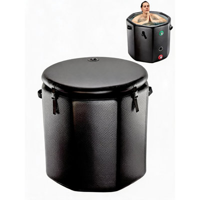 Baignoire glacée pour athlètes, compatible avec les refroidisseurs d'eau, baignoire gonflable de 700 litres avec couvercle isolé, capsule de glace portative pour la récupération par thérapie par l'eau froide