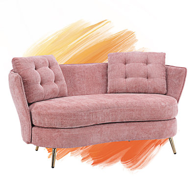 Upholstered 64.23 " Polyester Loveseat
