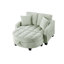 Canapé deux places, méridienne double, avec accoudoirs et dossiers irréguliers, repose-pieds avec espace de rangement, deux petits coussins décoratifs-1952858698