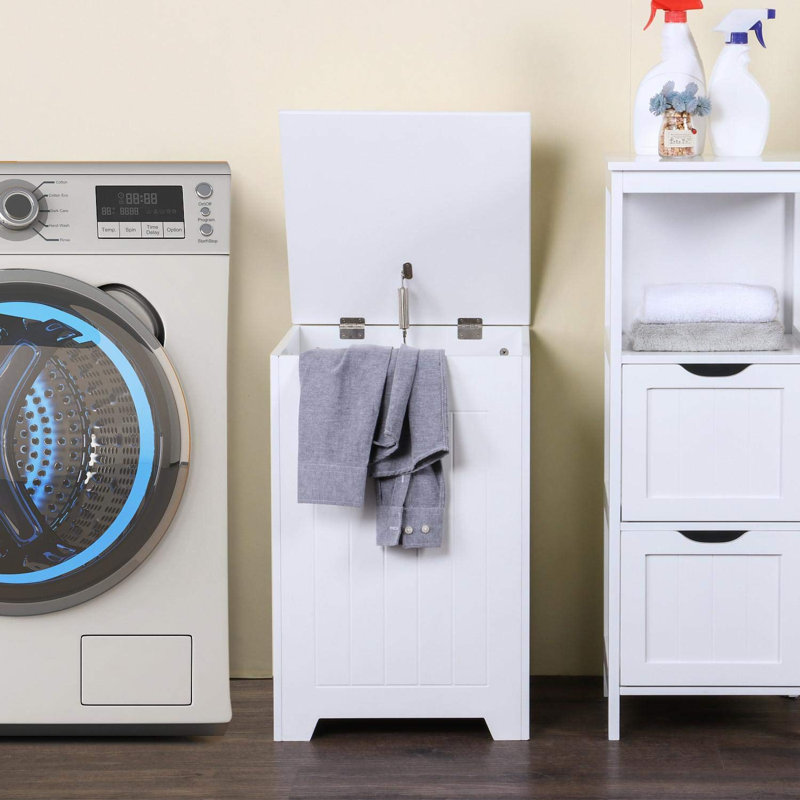 Wood Laundry Bin with Handles