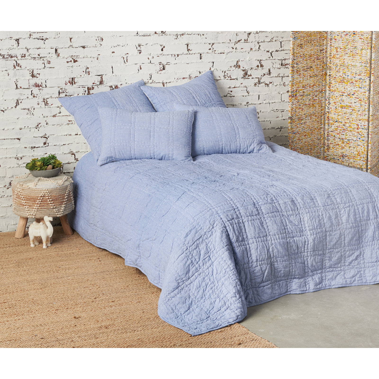Boheme Cotton Quilt Set, Full/Queen Quilt