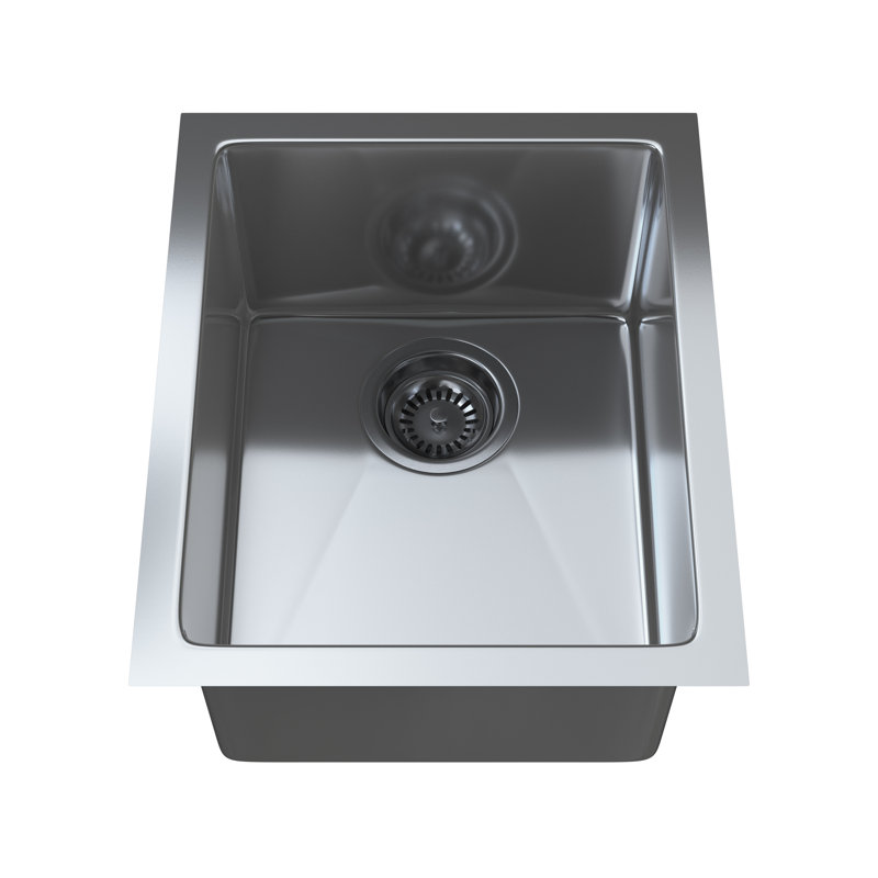 Cantrio KSS-1315-1 Évier de cuisine sous plan en acier inoxydable 304 calibre 18 de 13 po