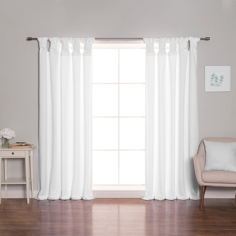 Molloy Room Darkening Curtain Panel Pair, 52" W x 84" L, White