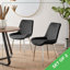 Palermo Velvet Modern Dining Chairs with Tapered Metal Legs & Quilted Diamond Stitching-246538768-160053754