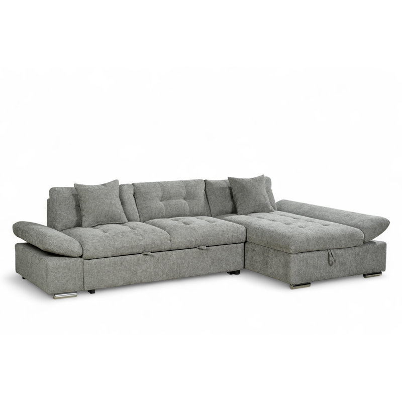 Aayush 4 Seater Sofa Bed, Right Hand Facing, Grey