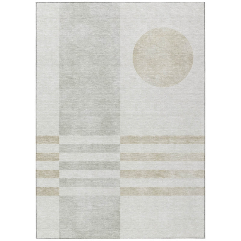 Machine Washable Indoor/Outdoor Amanda ACN2131 Geometric Rug, Rectangle 8' x 10'