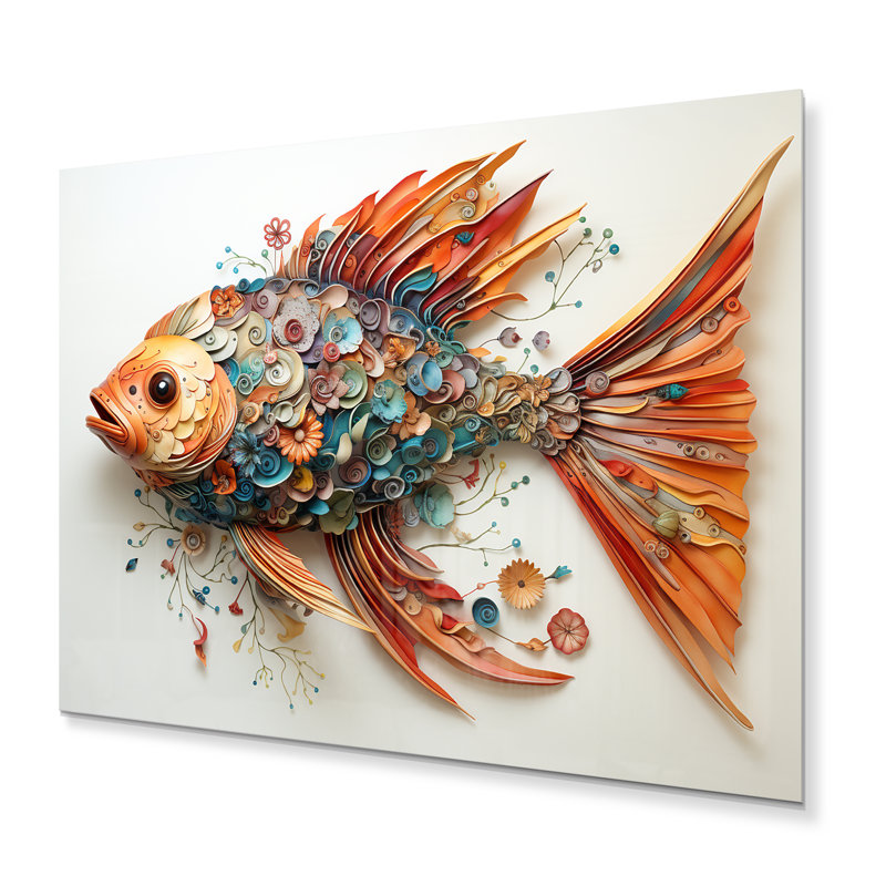 Fishing Whale Of Colors II - Hunting & Fishing Metal Wall Art, 24" H x 32" W