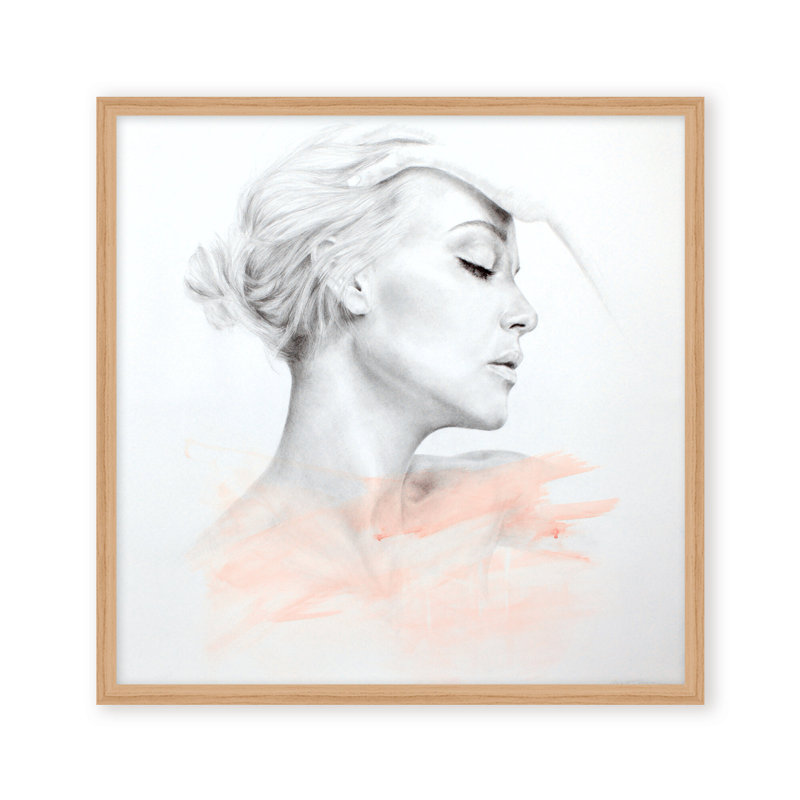 Classic Elegance Surrender IV by - Floater Frame Print on Canvas, 30" H x 30" W x 1.125" D, Framed Print, Beige