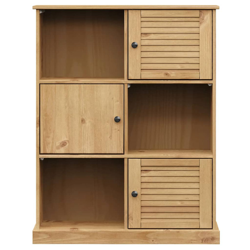 Haybridge 114.5cm H x 90cm W Cube Bookcase, Brown