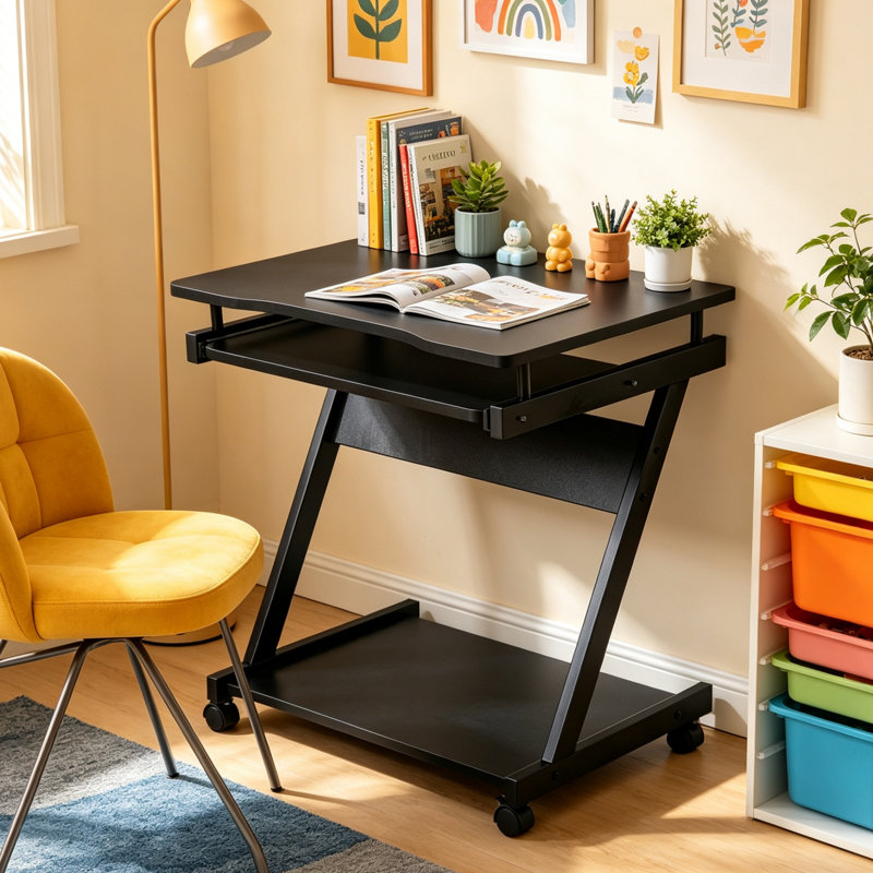 Steel Computer Desk, Black