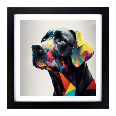 Labrador Retriever Bauhaus - Framed Print