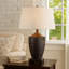 Lampe de table brune 30 po Gurteerith