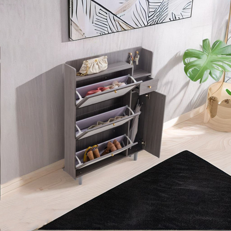 6 paires de rangement pour chaussures, Gris