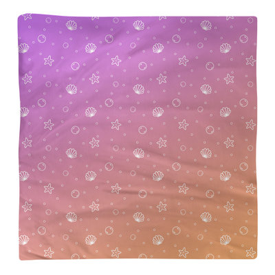 Serviette en coton à motif coquillage