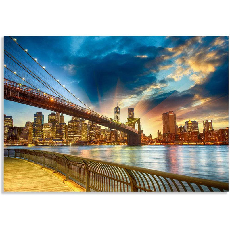 Mur de Brooklyn, L 100 po x L 144 po