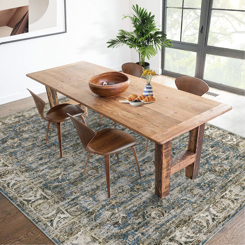 Luel Washable Oriental Rug, Rectangle 9 pi x 12 pi