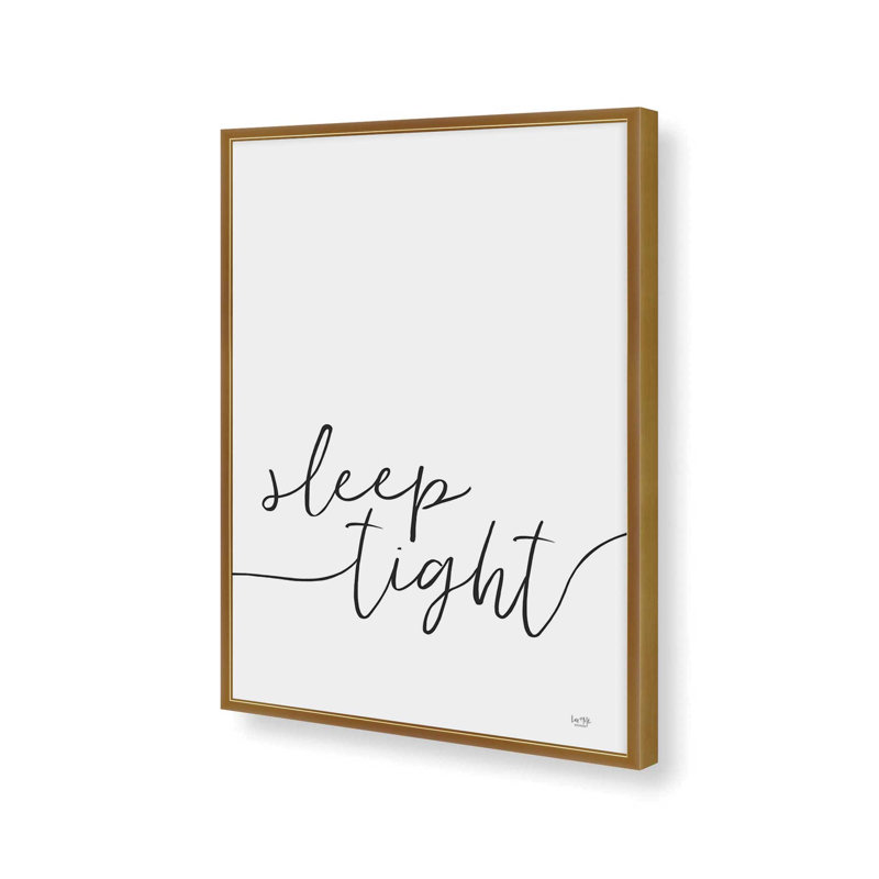 «Sleep Tight Set 2 of 2» par Lux + Me Designs, reproduction d'art, L 36 x H 48, Or, Impression encadrée