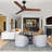 52In Lowe Profile Black Ceiling Fan Without Light