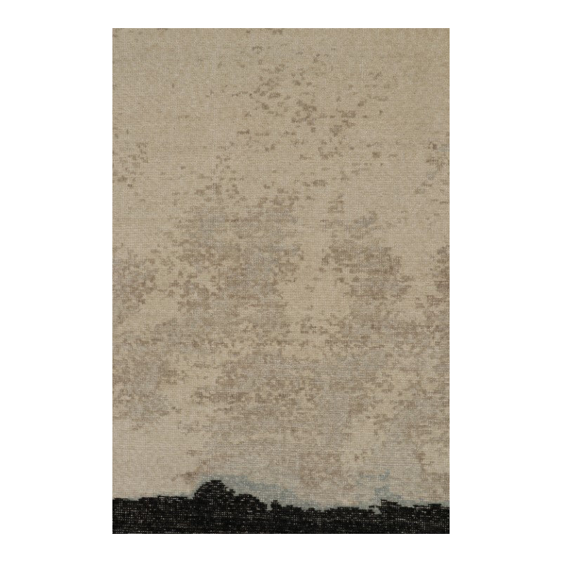 Distressed Homage Hand Knotted Wool Abstract Area Rug, Runner 3' x 12'