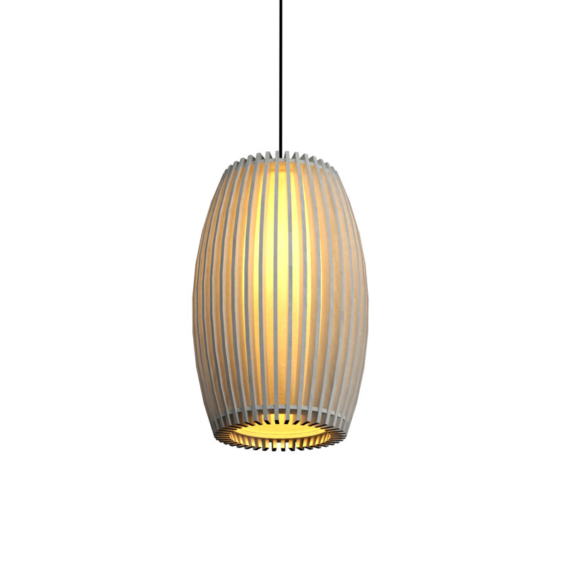 Stecche Di Legno 1 - Light Pendant, 11.81" H x 7.87" W x 7.87" D, Organic White