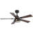 42" Modern Ceiling Fan In Matte Black With Remote, Reversible Quiet Motor & Light Memory Function