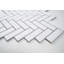 Carreau de mosaïque en porcelaine mate 1X3 "à chevrons - (boîte de 10 feuilles)-113549728