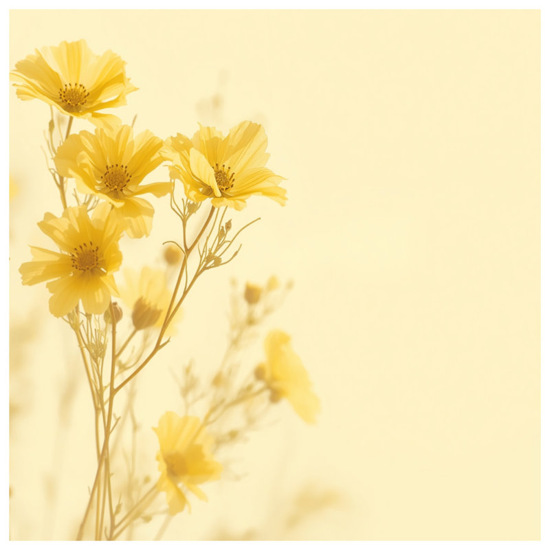 Édredon jaune Cosmos Flowers, King