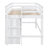 Twin Size Loft Bed With 4 Drawers, Underneath Cabinet And Shelves-1915079639