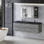 Meuble-lavabo double 72 po avec plateau en quartz Annaleigha