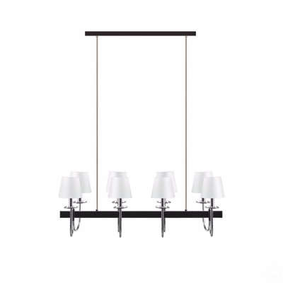 Lustre traditionnel 8 lumières avec abat-jour tambour