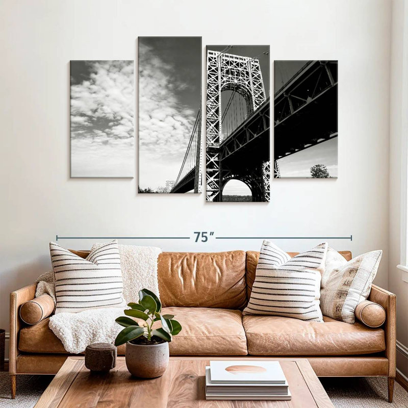 Lilie George, pont de Washington, BW, H 22 po x l 36 po