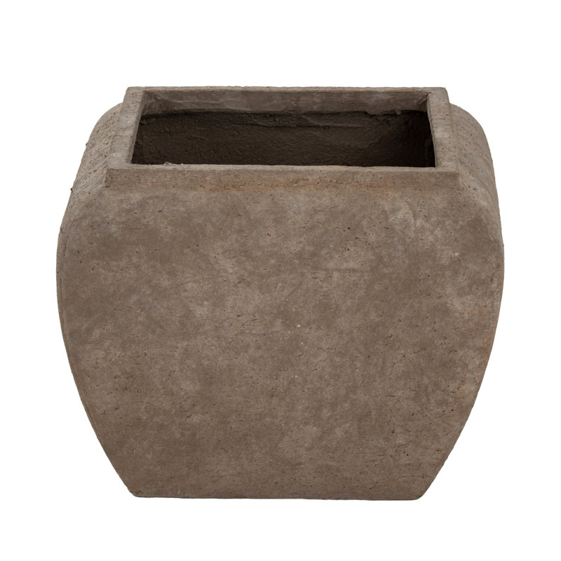 Marina Handmade Concrete Pot Planter, Brown