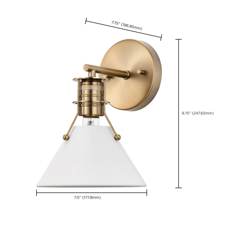 Frome Armed Sconce, Matte White