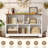 5 Cube Bookshelf, 2 Tier Low Storage Organizer Book Shelf, Freestanding Open Bookcase For Home Office, Living Room And Bedroom, White & Natural