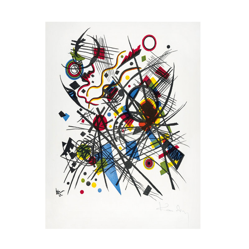 Art sur toile, Collection de maîtres bologniques, "Die Vierte Bauhausmappe" par Wassily Kandinsky, H 35 po x l 47 po