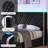 Upholstered LED Bed Frame With Storage Drawers, Velvet Platform Bed With Wingback Headboard, RGB Light-1603310546-1603310545