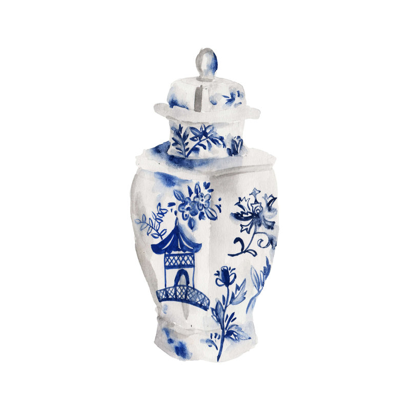 Vase indigo IV, H 30 po x l 20 po x P 1,25 po
