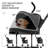 4-Wheel Folding Pet Stroller, Foldable Dog Jogger Stroller with Adjustable Canopy and Cup Holder-107312773