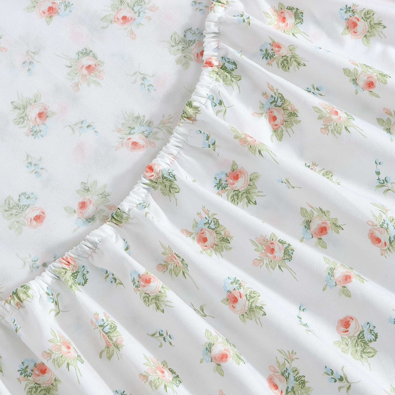 Ensemble de draps en coton Laura Ashley, Ensemble de draps pour lit simple TG + 1 drap-hous