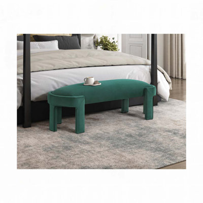 Banc rembourré en velours