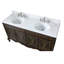 Meuble-lavabo à double cuve 60 po Floral
