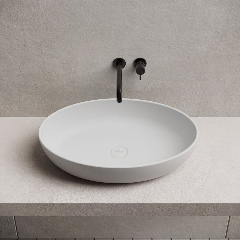Évier vasque blanc mat 24 "x 16" Monblari, Blanc mat