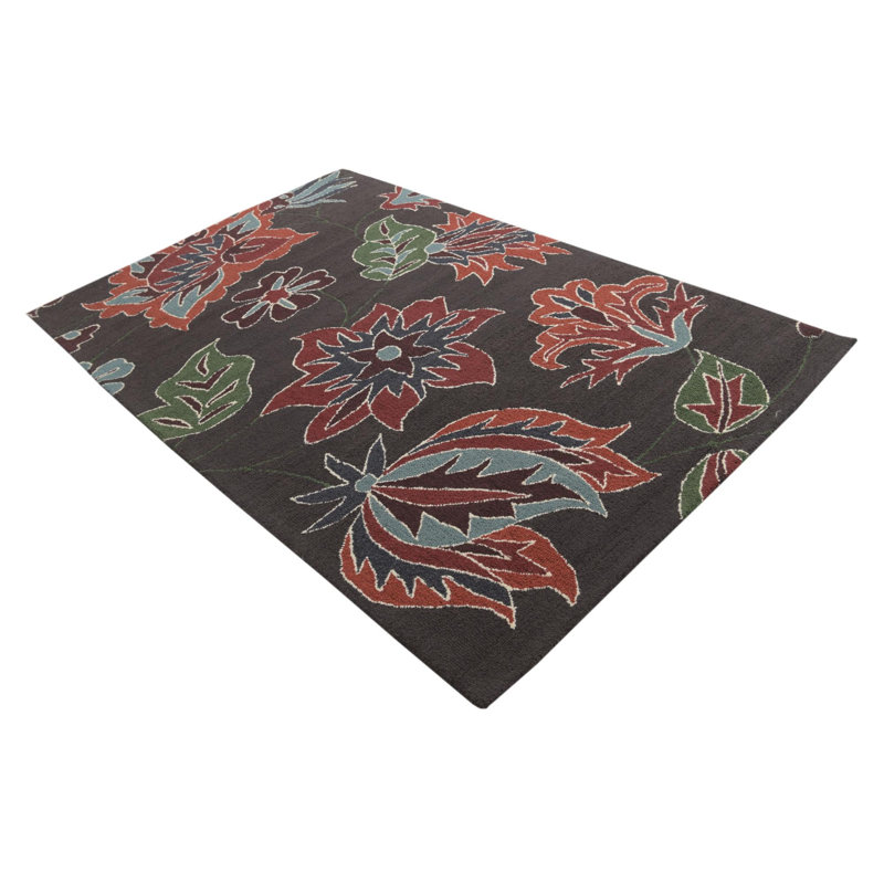 Tapis noir 5 x 8 Agra