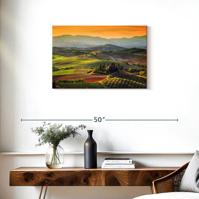 Alvord Tuscany At Dawn, 20" H x 30" W