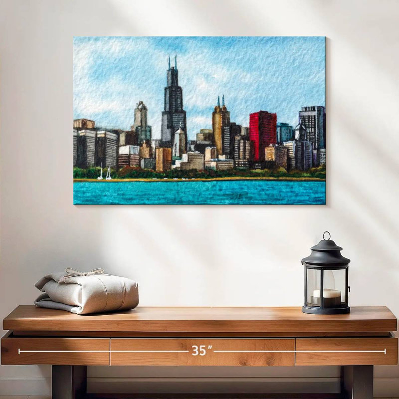 Horizon de Sirci à Chicago, H 16 po x l 24 po
