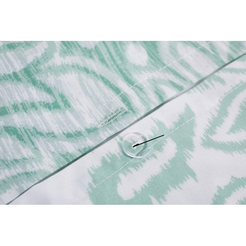 Cotton Patchwork Duvet Cover Set, Green Damask, King Size Duvet Cover + 3 Additional Pieces